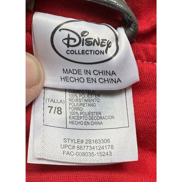 Disney Red Checkered Car's Lightning McQueen Racing Rain Jacket Size 7/8 - Picture 2 of 12